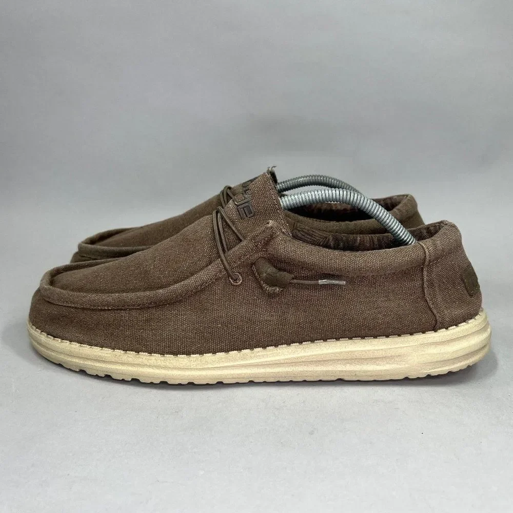 Hey Dude Men's Size 12 Wally Chocolate Slip On Shoes‎